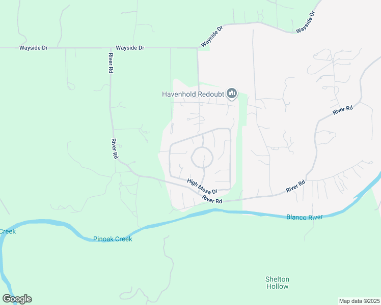 map of restaurants, bars, coffee shops, grocery stores, and more near 130 Campfire Circle in Wimberley
