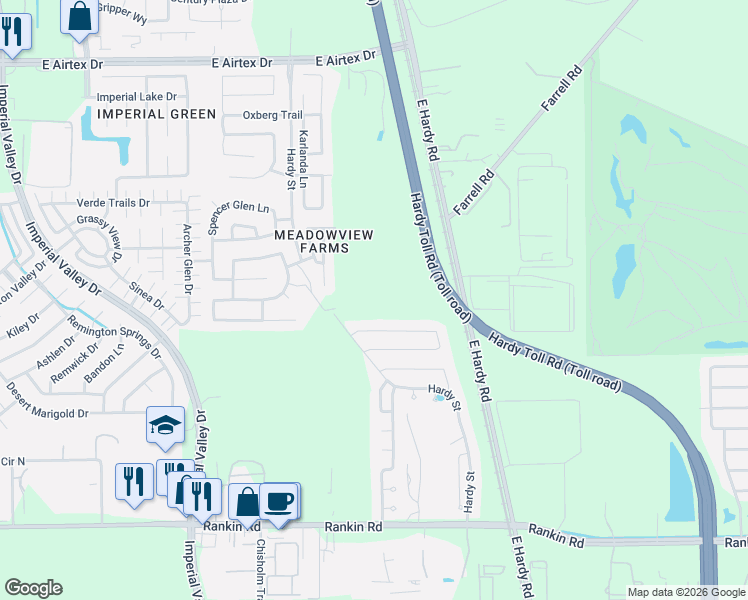 map of restaurants, bars, coffee shops, grocery stores, and more near in Harris County