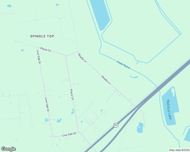map of restaurants, bars, coffee shops, grocery stores, and more near 20427 Shady Lane in Crosby