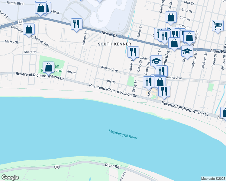 map of restaurants, bars, coffee shops, grocery stores, and more near in 