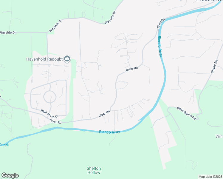 map of restaurants, bars, coffee shops, grocery stores, and more near 2300 River Road in Wimberley