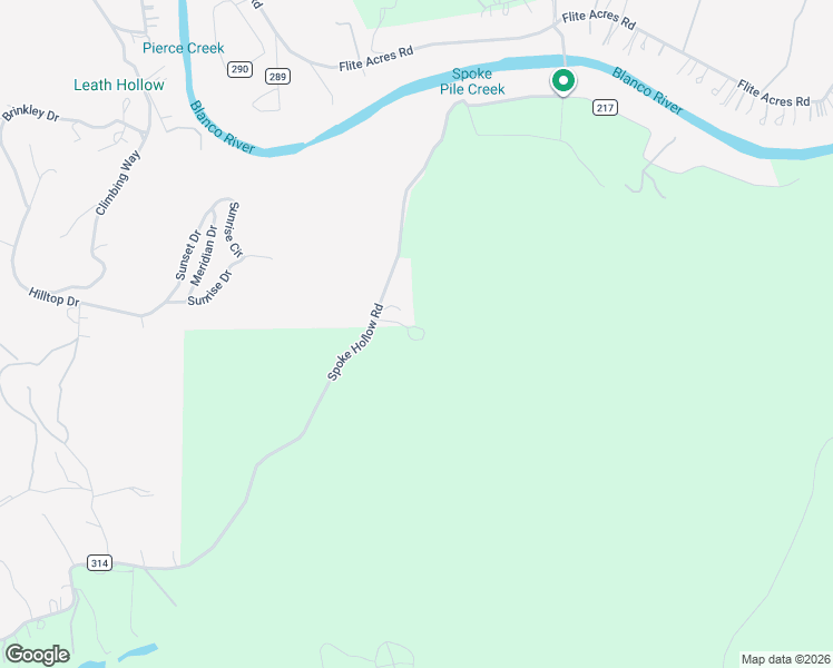 map of restaurants, bars, coffee shops, grocery stores, and more near 1500 Spoke Hollow Road in Wimberley