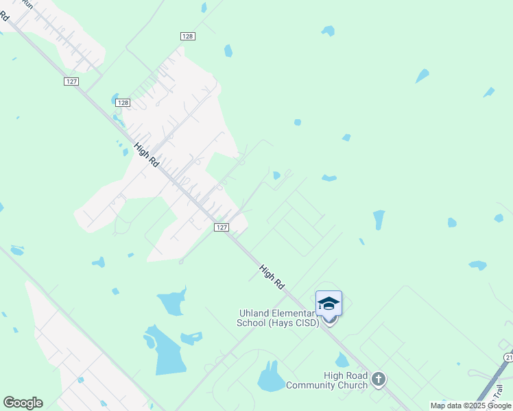 map of restaurants, bars, coffee shops, grocery stores, and more near 2115 High Road in Kyle