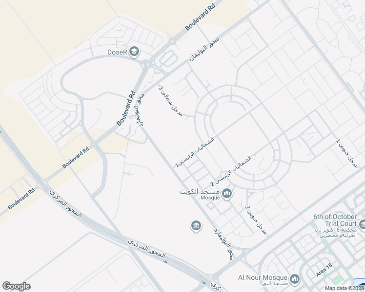 map of restaurants, bars, coffee shops, grocery stores, and more near داخل الشماليات in 6th of October City (2)