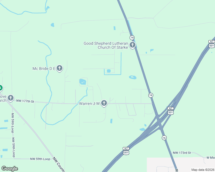 map of restaurants, bars, coffee shops, grocery stores, and more near in Starke