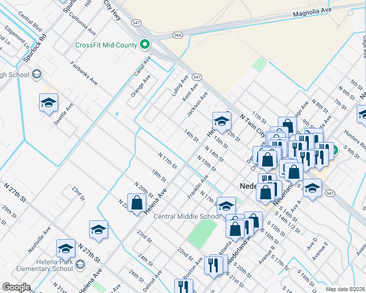 map of restaurants, bars, coffee shops, grocery stores, and more near 1503 Ithaca Avenue in Nederland