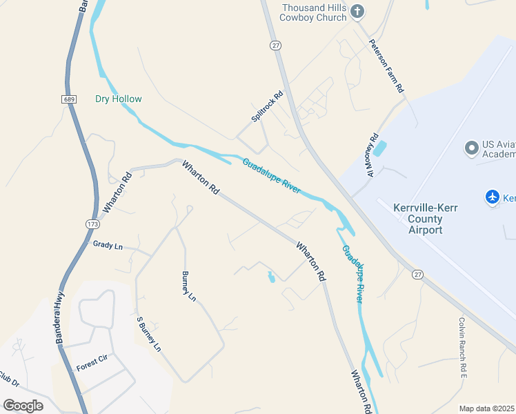 map of restaurants, bars, coffee shops, grocery stores, and more near 250 Wharton Road in Kerrville