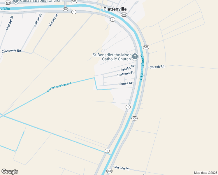 map of restaurants, bars, coffee shops, grocery stores, and more near 140 Matthew Street in Napoleonville