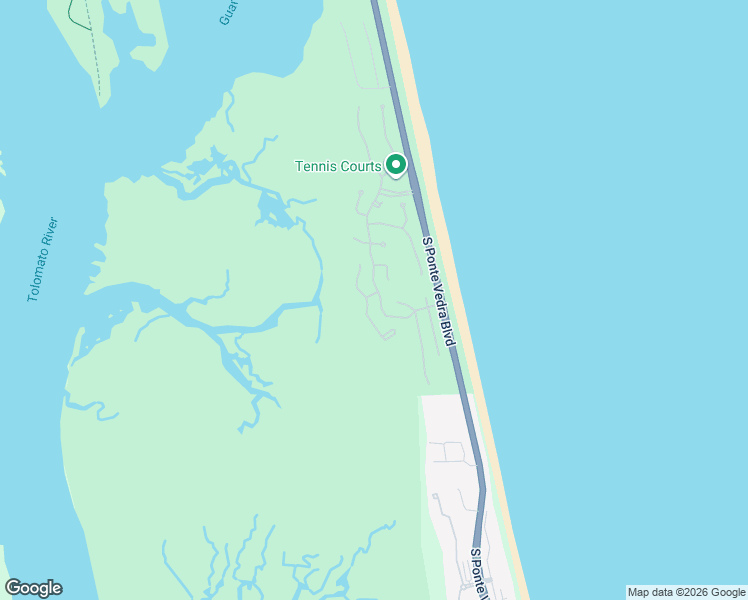 map of restaurants, bars, coffee shops, grocery stores, and more near 1100 S Marsh Wind Way in Ponte Vedra