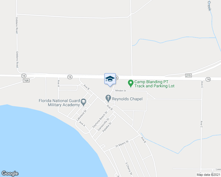 map of restaurants, bars, coffee shops, grocery stores, and more near 5629 State Road 16 in Starke