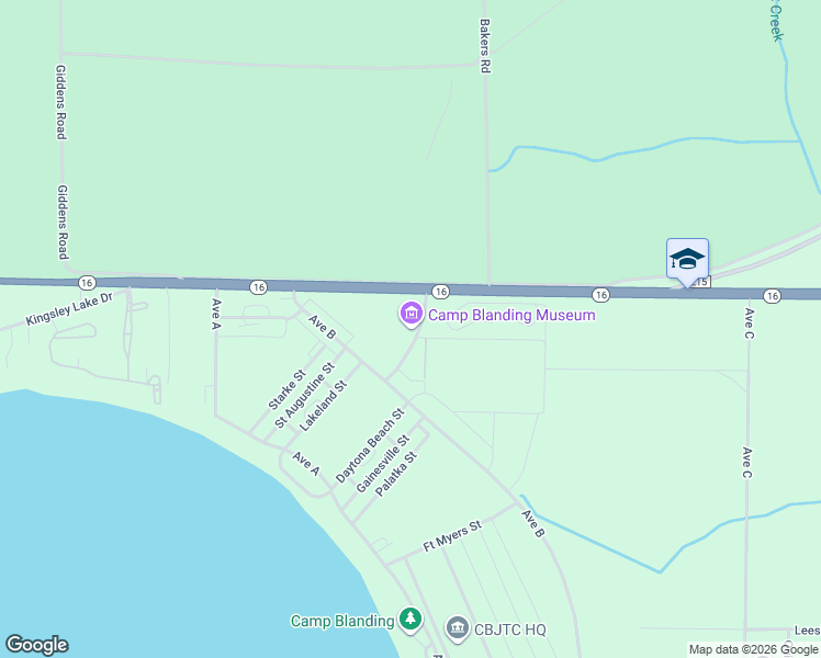 map of restaurants, bars, coffee shops, grocery stores, and more near 5629 Florida 16 in Starke