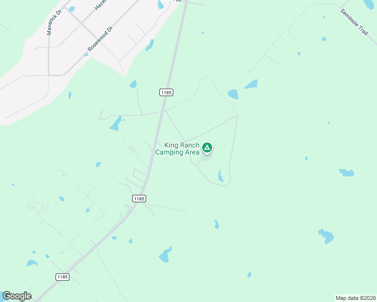 map of restaurants, bars, coffee shops, grocery stores, and more near King Ranch Main Road in Caldwell County