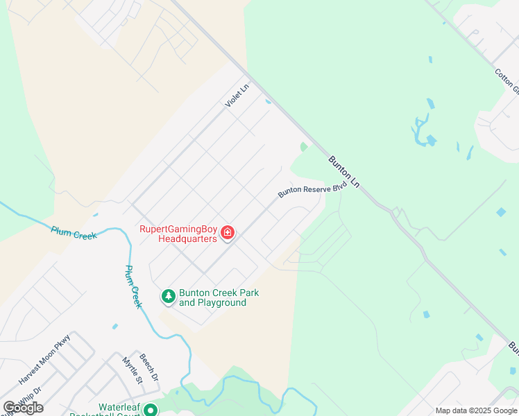 map of restaurants, bars, coffee shops, grocery stores, and more near 500 Bunton Reserve Boulevard in Kyle