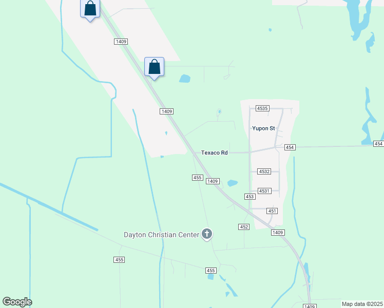 map of restaurants, bars, coffee shops, grocery stores, and more near 475 County Road 455 in Dayton