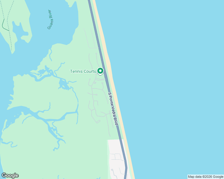 map of restaurants, bars, coffee shops, grocery stores, and more near 3067 South Ponte Vedra Boulevard in Ponte Vedra