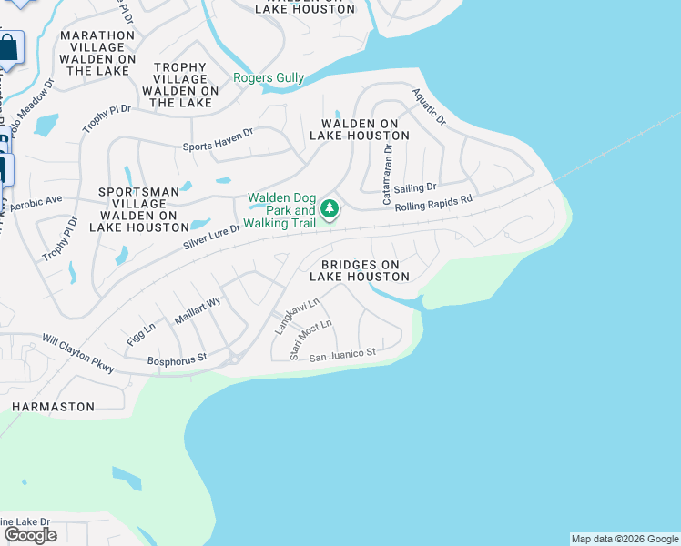 map of restaurants, bars, coffee shops, grocery stores, and more near 18122 Ponte Vecchio Way in Houston
