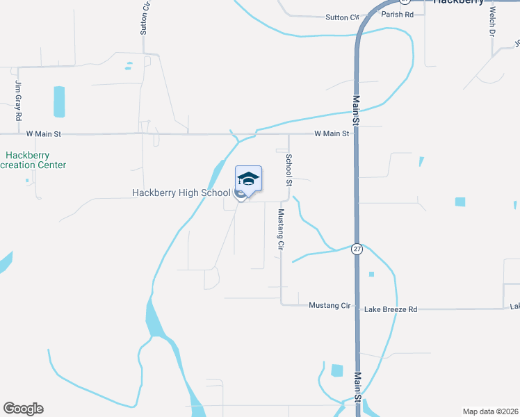 map of restaurants, bars, coffee shops, grocery stores, and more near 237 Pierce Mitchell Lane in Hackberry