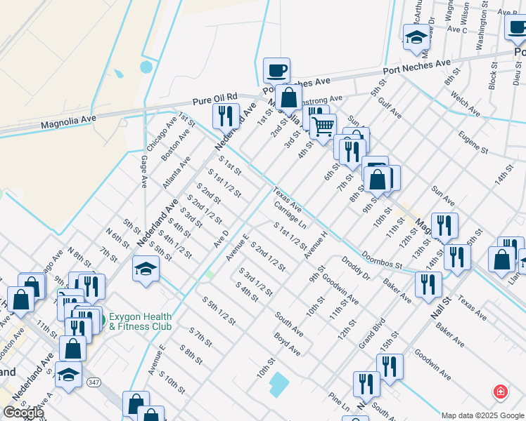 map of restaurants, bars, coffee shops, grocery stores, and more near 509 Carriage Lane in Nederland