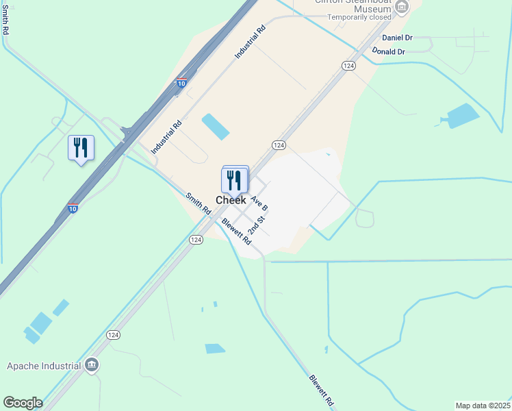 map of restaurants, bars, coffee shops, grocery stores, and more near 1ST West Bend in Beaumont