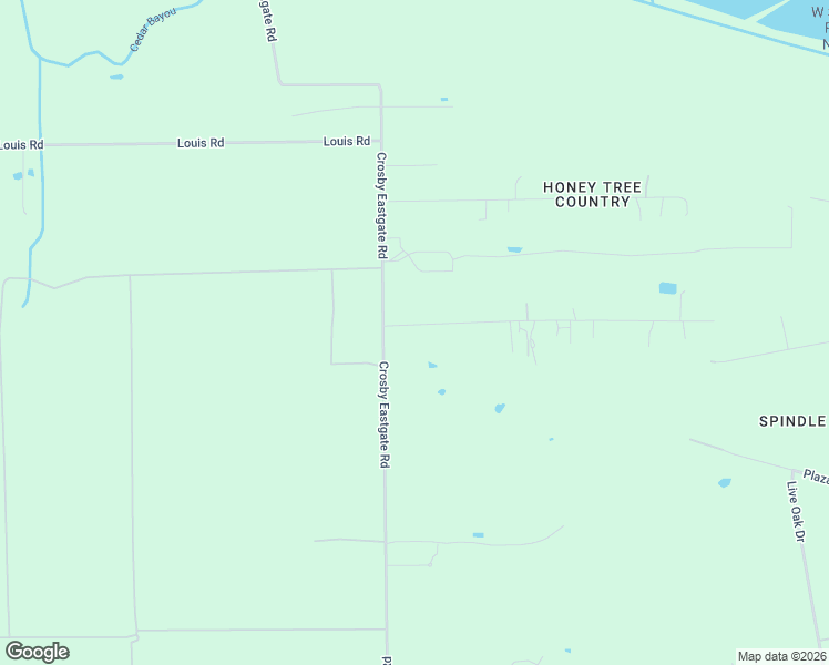 map of restaurants, bars, coffee shops, grocery stores, and more near 2108 Lakeside Drive in Crosby