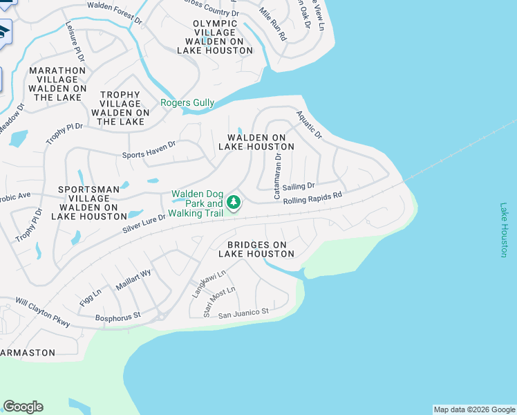 map of restaurants, bars, coffee shops, grocery stores, and more near 8707 Rolling Rapids Road in Humble
