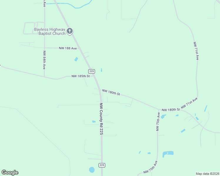 map of restaurants, bars, coffee shops, grocery stores, and more near 8043 Northwest 180th Street in Starke