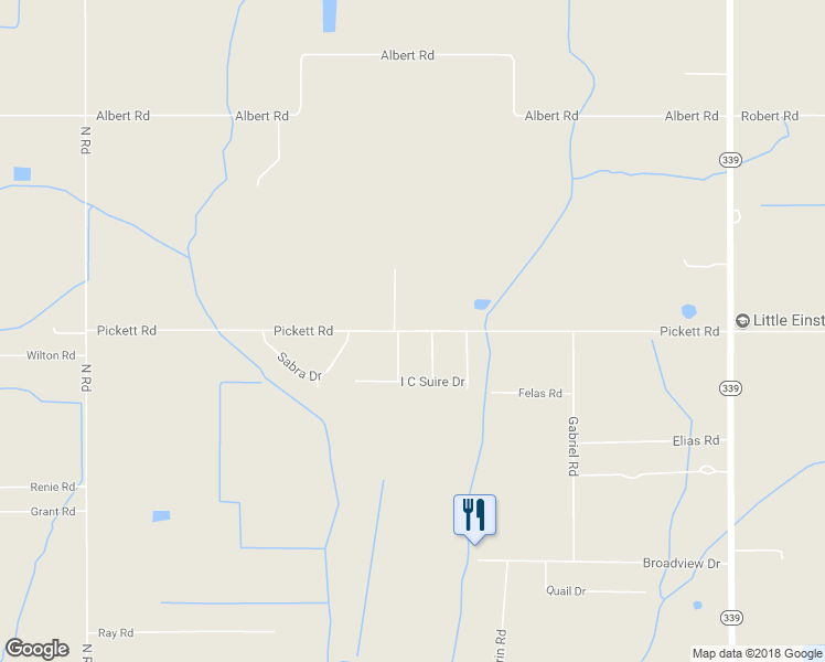 map of restaurants, bars, coffee shops, grocery stores, and more near 3707 Pickett Road in Erath