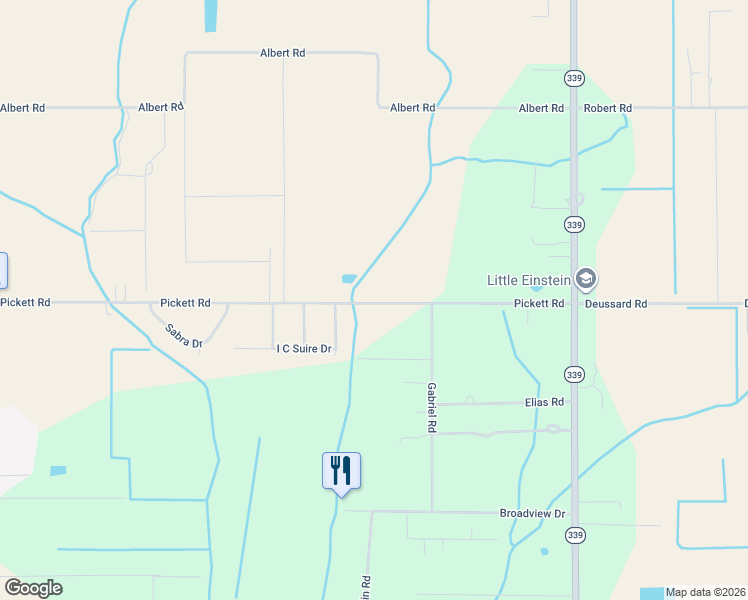 map of restaurants, bars, coffee shops, grocery stores, and more near 3521 Pickett Road in Erath