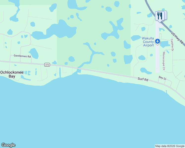 map of restaurants, bars, coffee shops, grocery stores, and more near 2315 Surf Road in Panacea