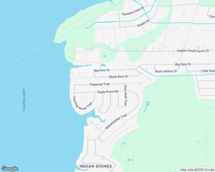 map of restaurants, bars, coffee shops, grocery stores, and more near 2023 Papoose Trail in Crosby