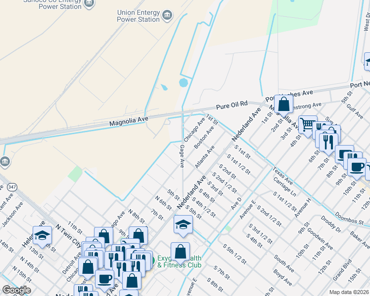 map of restaurants, bars, coffee shops, grocery stores, and more near 240 Boston Avenue in Nederland