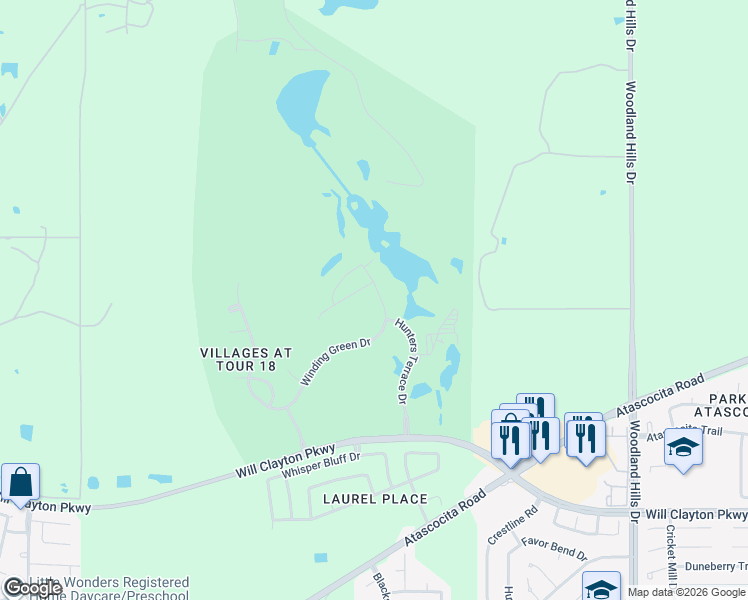 map of restaurants, bars, coffee shops, grocery stores, and more near 18315 Saxon Creek Drive in Humble