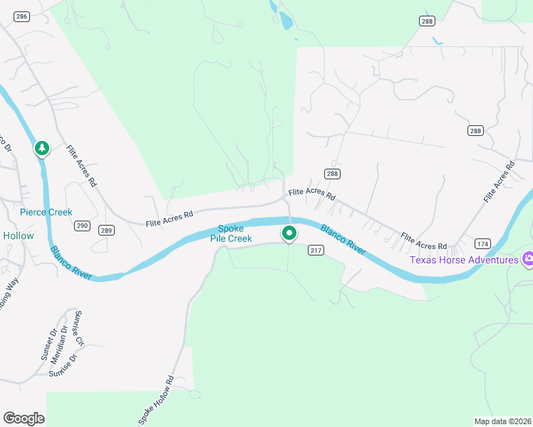 map of restaurants, bars, coffee shops, grocery stores, and more near 1840 Flite Acres Road in Wimberley