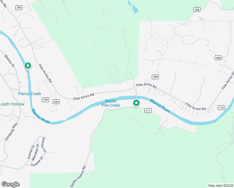map of restaurants, bars, coffee shops, grocery stores, and more near 1828 Flite Acres Road in Wimberley