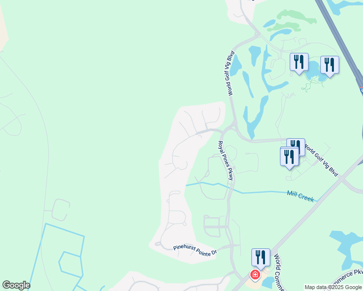 map of restaurants, bars, coffee shops, grocery stores, and more near 235 Towerview Drive in St. Augustine