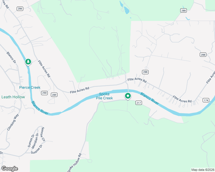 map of restaurants, bars, coffee shops, grocery stores, and more near 1828 Flite Acres Road in Wimberley