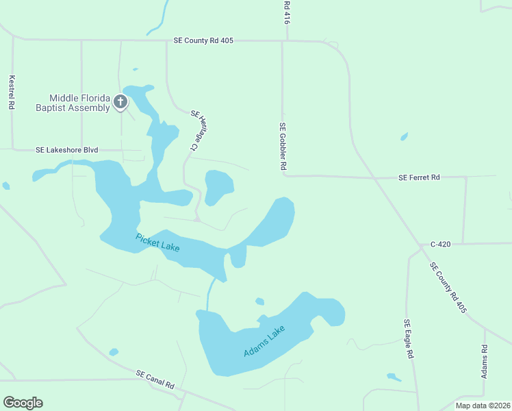 map of restaurants, bars, coffee shops, grocery stores, and more near John Deere Road in Mayo