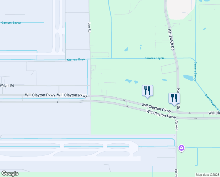 map of restaurants, bars, coffee shops, grocery stores, and more near 5727 Will Clayton Parkway in Humble