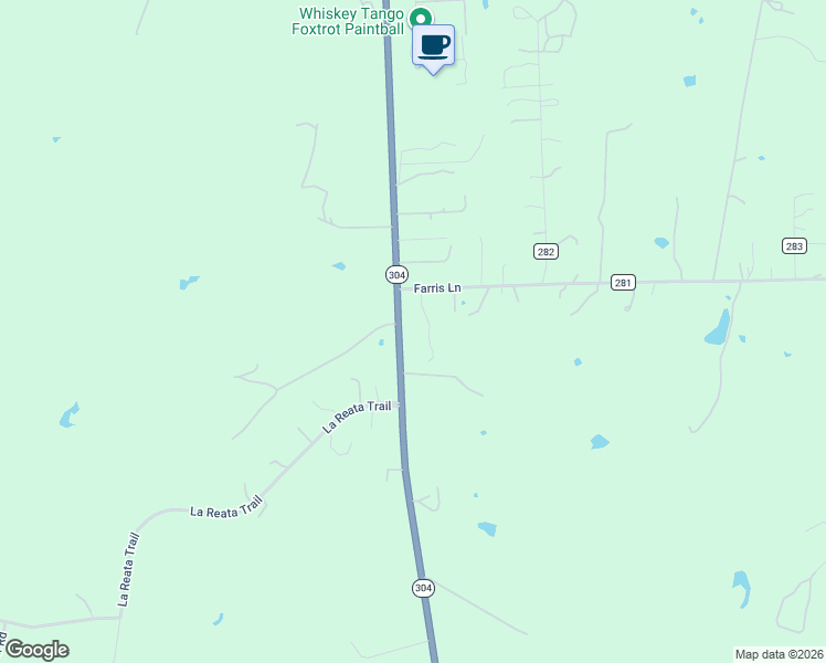 map of restaurants, bars, coffee shops, grocery stores, and more near 2169 Texas 304 in Smithville