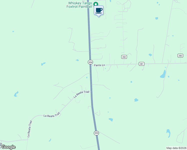 map of restaurants, bars, coffee shops, grocery stores, and more near 2169 Texas 304 in Smithville