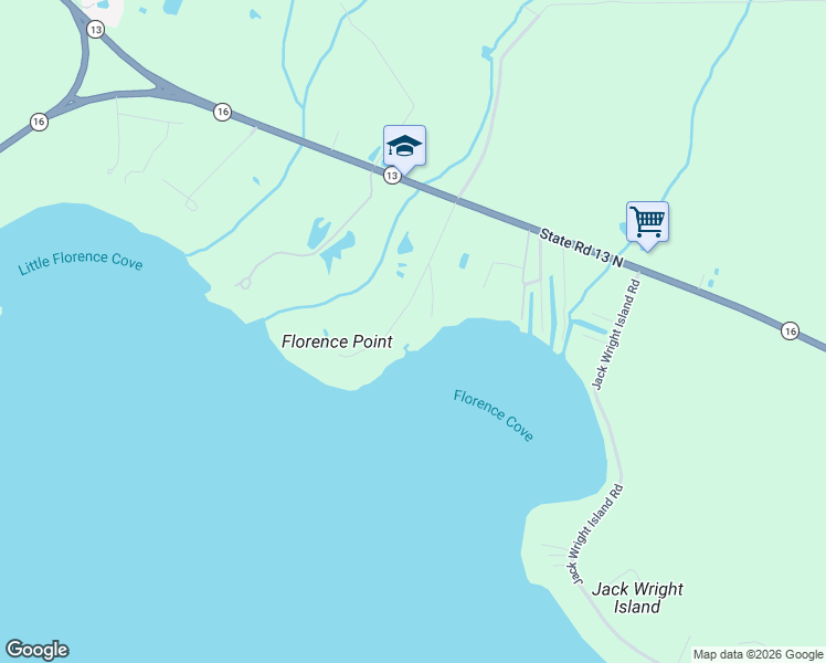 map of restaurants, bars, coffee shops, grocery stores, and more near 140 Heaton Lane in St. Augustine