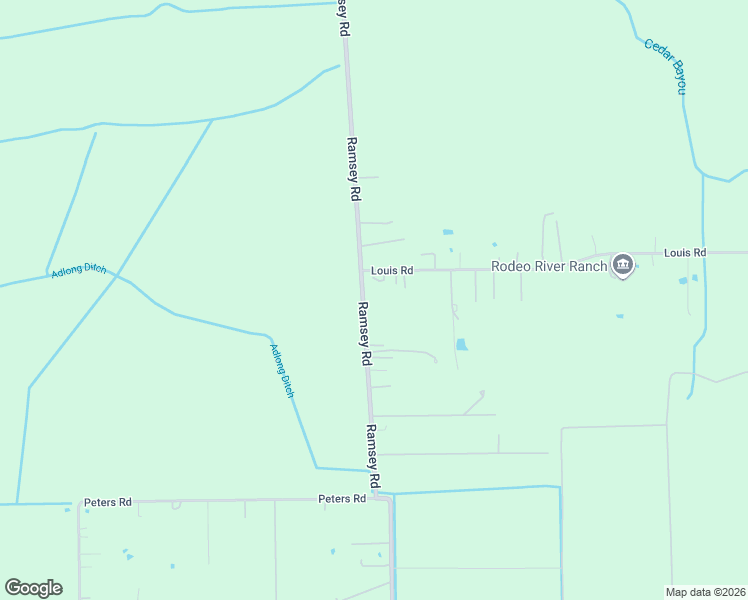 map of restaurants, bars, coffee shops, grocery stores, and more near 2710 Louis Road in Crosby