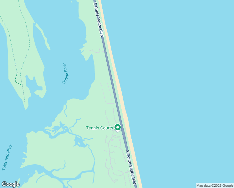 map of restaurants, bars, coffee shops, grocery stores, and more near 3015 South Ponte Vedra Boulevard in Ponte Vedra Beach
