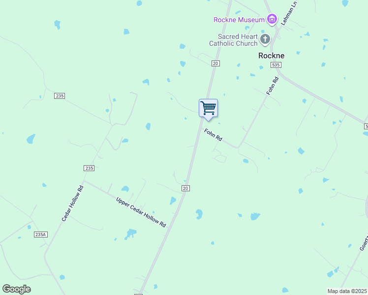 map of restaurants, bars, coffee shops, grocery stores, and more near 1970 Farm to Market 20 in Red Rock
