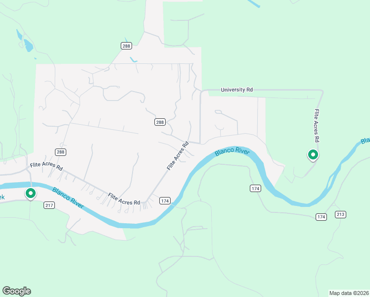 map of restaurants, bars, coffee shops, grocery stores, and more near 2653 Flite Acres Road in Wimberley