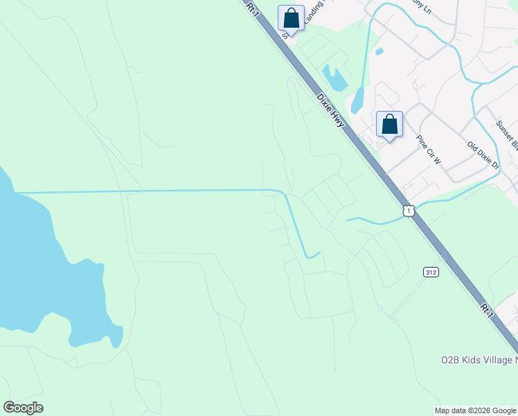 map of restaurants, bars, coffee shops, grocery stores, and more near Saint Marks Pond Boulevard in St. Augustine