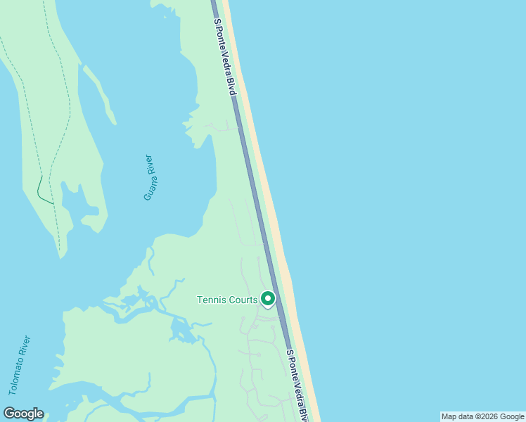 map of restaurants, bars, coffee shops, grocery stores, and more near 3009 South Ponte Vedra Boulevard in Ponte Vedra Beach