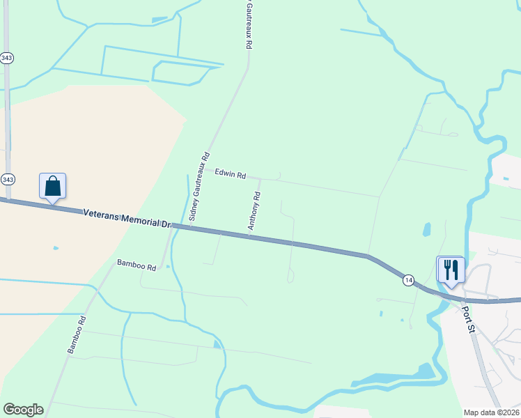 map of restaurants, bars, coffee shops, grocery stores, and more near 11021 Anthony Road in Abbeville