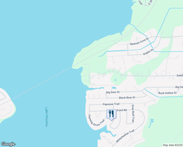 map of restaurants, bars, coffee shops, grocery stores, and more near 21702 Sunset View Drive in Crosby