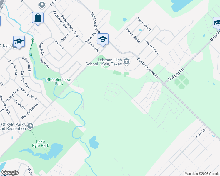 map of restaurants, bars, coffee shops, grocery stores, and more near 1700 Lehman Road in Kyle